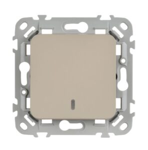 Выключатель проходной 1-кл. СП FLITE ВС61-1-1-ФлЛ 10А с индикацией механизм льняной IEK FI-V12-1-10-1-K88 — изображение 4