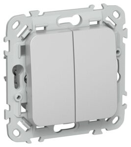 Выключатель 2-кл. СП FLITE ВС12-1-0-ФлА 10А механизм алюм. IEK FI-V20-0-10-1-K47