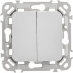 Выключатель 2-кл. СП FLITE ВС12-1-0-ФлА 10А механизм алюм. IEK FI-V20-0-10-1-K47 — изображение 4