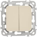 Выключатель 2-кл. СП FLITE ВС12-1-0-ФлСл 10А механизм сливочный IEK FI-V20-0-10-1-K86 — изображение 4