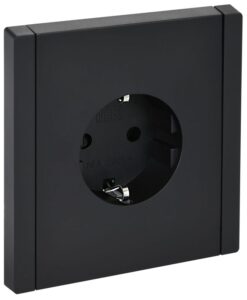 Розетка СП FORTE&PIANO FP115 16А с заземл. защ. шторки винт. крепл. черн. IEK FP-R14-16-K02