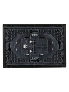 Розетка 2-м СП FORTE&PIANO FP126 10А без заземл. без защ. шторок безвинт. крепл. черн. IEK FP-R20-10-1-K02 — изображение 5
