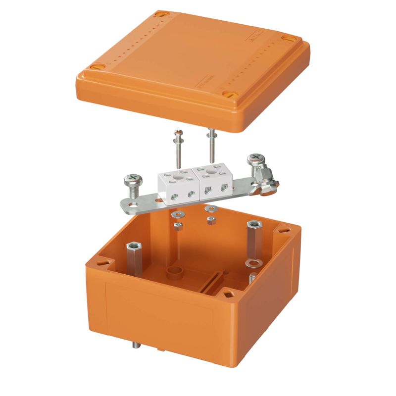 FSB10404_1.jpeg Коробка ответвительная FS 100х100х50мм IP56 4п 450В 6А 4кв.мм с гладкими стенками и клеммниками пластик. DKC FSB10404 — изображение 1