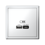 Розетка USB ArtGallery тип A+C 45Вт QC PD высокоскор. ЗУ механизм бел. SE GAL000129 — изображение 3