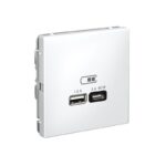 Розетка USB ArtGallery тип A+C 45Вт QC PD высокоскор. ЗУ механизм бел. SE GAL000129 — изображение 2