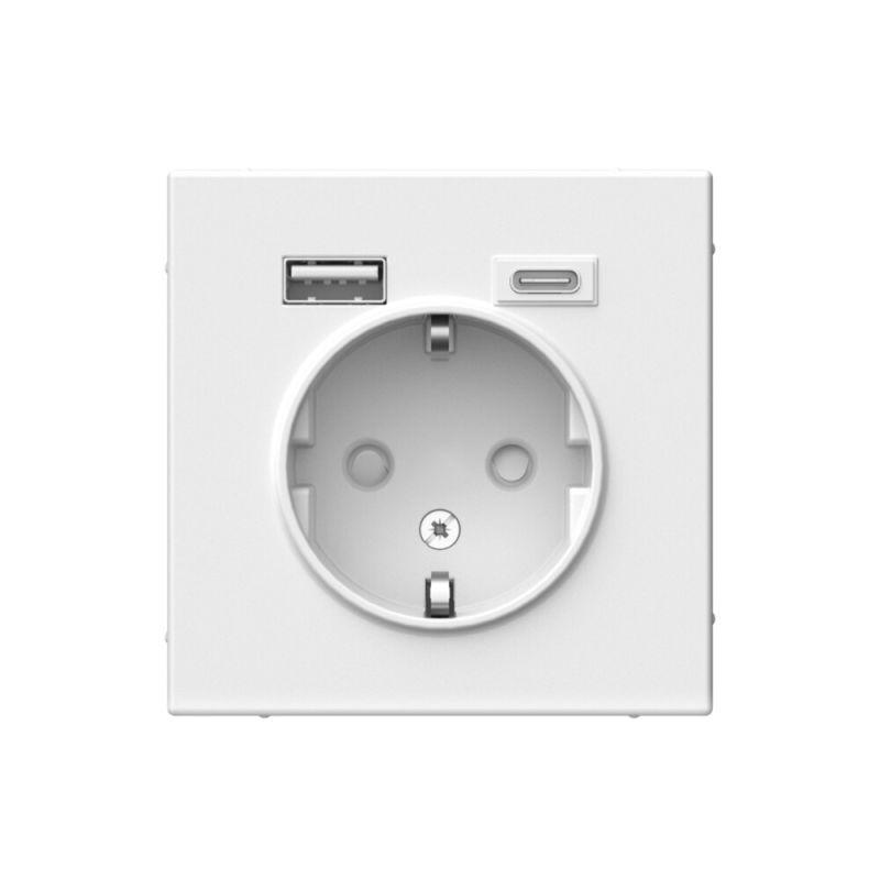 GAL000132_4.jpeg Розетка ArtGallery 16А с 2-мя заряд. устройствами USB A+C 5В/2.4А/3А 2х5В/1.5А механизм бел. SE GAL000132 — изображение 1