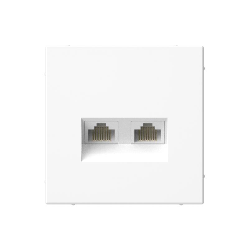GAL000185_3.png Розетка компьютерная 2-м ArtGallery RJ45 + RJ45 кат.5E механизм бел. SE GAL000185 — изображение 1