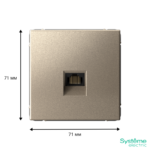 Розетка компьютерная ArtGallery RJ45 кат.5E механизм шампань SE GAL000583 — изображение 4
