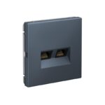 Розетка двойная компьютерная ArtGallery RJ45+RJ45 кат. 6A механизм грифель SE GAL000788 — изображение 2