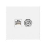 Розетка компьютерная + телевизионная 2-м СП ArtGallery RJ45 кат.5E + TV механизм лотос SE GAL001389