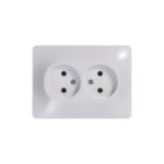 Розетка 2-м СП Glossa 16А IP20 без заземл. бел. SE GSL000120 — изображение 3
