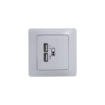 Розетка USB 2-м СП Glossa тип A+A 5В/2.1А 2х5В/1.05А механизм бел. SE GSL000133 — изображение 6