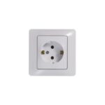 Розетка 1-м СП Glossa 16А IP20 с заземл. в сборе бел. SE GSL000142 — изображение 3