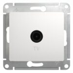 Розетка телевизионная проходная TV 1-м СП Glossa 4дБ механизм бел. SE GSL000192