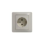 Розетка 1-м СП Glossa 16А IP20 с заземл. в сборе беж. SE GSL000242 — изображение 4