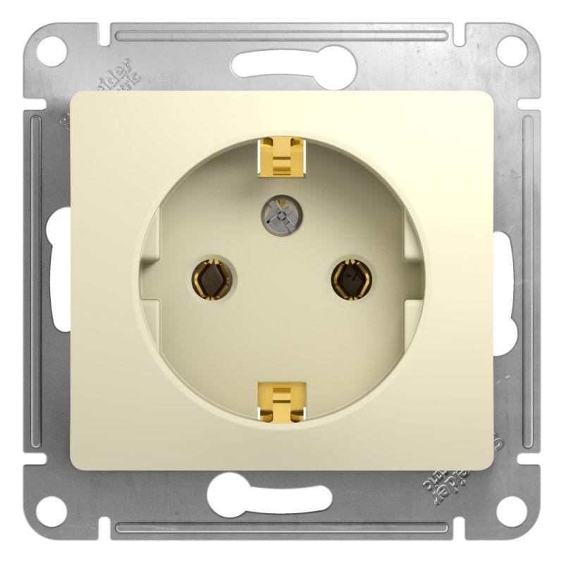 GSL000243_1.jpeg Розетка 1-м СП Glossa 16А IP20 с заземл. механизм беж. SE GSL000243 — изображение 1