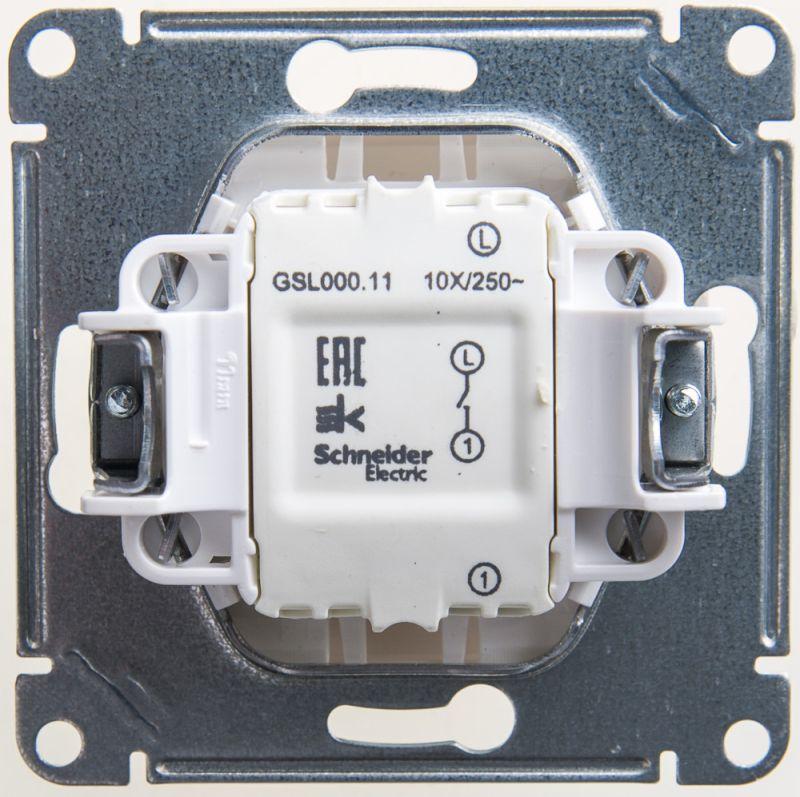 GSL000611_1.jpeg Выключатель 1-кл. СП Glossa 10А IP20 (сх. 1) 10AX механизм перламутр. SE GSL000611 — изображение 1