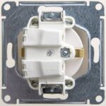 Розетка 1-м СП Glossa 16А IP20 с заземл. механизм перламутр. SE GSL000643 — изображение 2