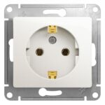 Розетка 1-м СП Glossa 16А IP20 с заземл. механизм перламутр. SE GSL000643