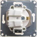 Розетка 1-м СП Glossa 16А IP20 с заземл. защ. шторки механизм перламутр. SE GSL000645 — изображение 2