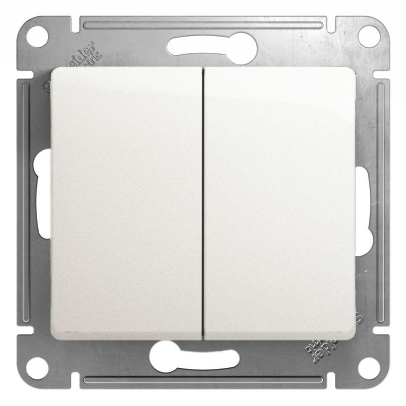GSL000651_2.jpeg Выключатель 2-кл. СП Glossa 10А IP20 (сх. 5) 10AX механизм перламутр. SE GSL000651 — изображение 1