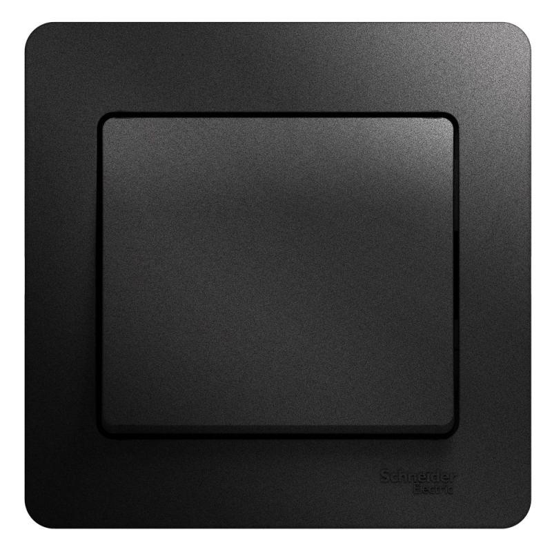 GSL000712_1.jpeg Выключатель 1-кл. СП Glossa 10А IP20 (сх. 1) 10AX в сборе антрацит SE GSL000712 — изображение 1