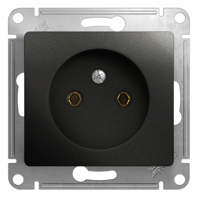 GSL000741_1.jpeg Розетка 1-м СП 1мод. Glossa 16А IP20 250В без заземл. механизм антрацит SE GSL000741 — изображение 1