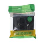 Розетка 1-м СП 1мод. Glossa 16А IP44 с заземл. защ. шторки с крышкой в сборе антрацит SE GSL000748 — изображение 5