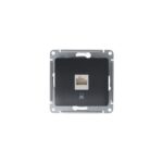Розетка компьютерная 1-м Glossa RJ45 кат.5E механизм антрацит SE GSL000781K — изображение 3