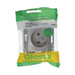 Розетка 1-м СП Glossa 16А IP20 250В с заземл. механизм платина SE GSL001243 — изображение 5