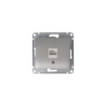 Розетка компьютерная 1-м Glossa RJ45 кат.5E механизм платина SE GSL001281K — изображение 4