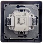 Выключатель 1-кл. СП Glossa 10А IP20 (сх. 1) 10AX в сборе графит SE GSL001312 — изображение 2