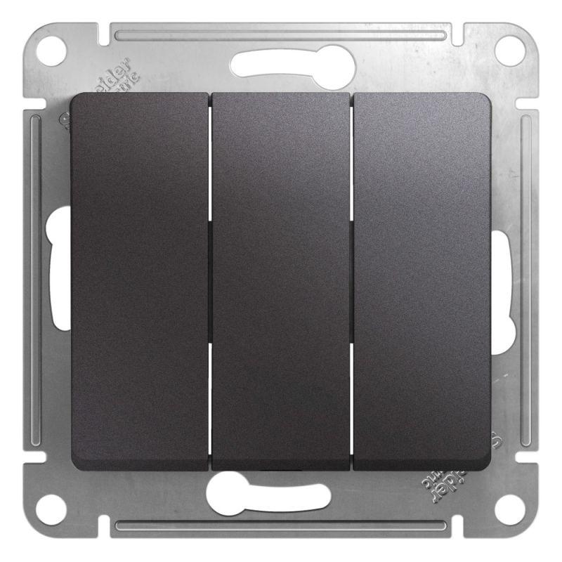 GSL001331_1.jpeg Выключатель 3-кл. СП Glossa 10А IP20 (сх. 3) 10AX механизм графит SE GSL001331 — изображение 1