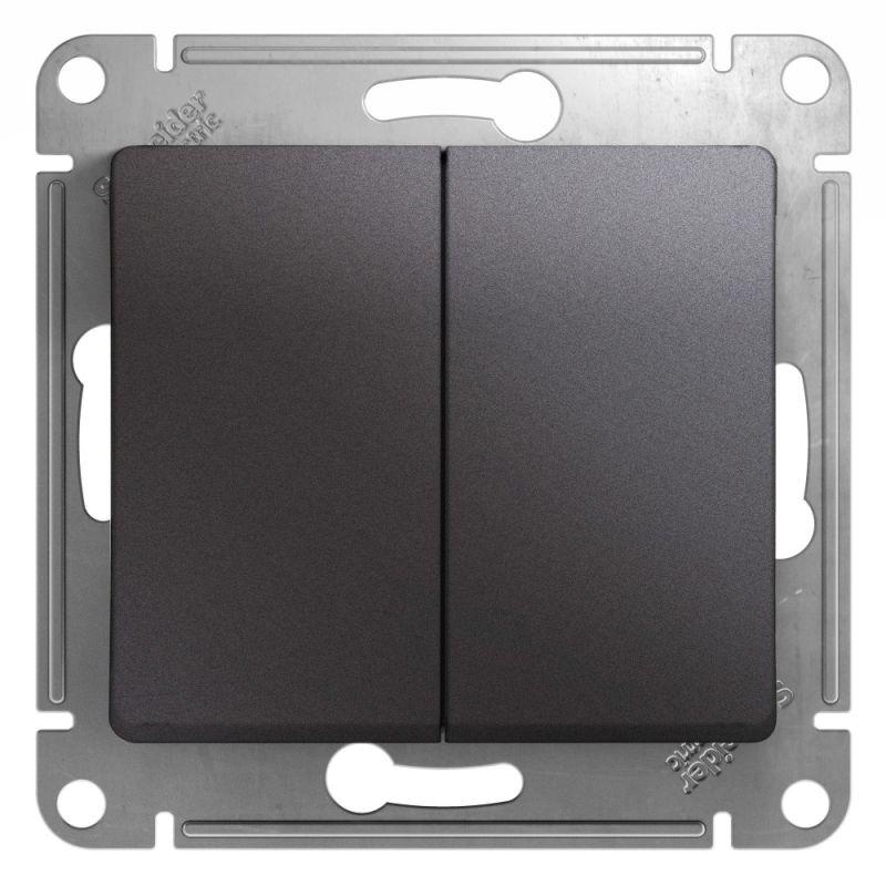 GSL001365_1.jpeg Переключатель проходной 2-кл. СП Glossa 10А IP20 (сх. 6) 10AX механизм графит SE GSL001365 — изображение 1