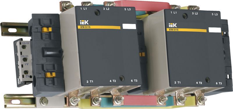 KKT53-115-400-10_1.jpeg Контактор КТИ-51153 реверс 115А 400В/АС3 KARAT IEK KKT53-115-400-10 — изображение 1