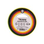 Изолента ПВХ 0.13х19мм 25м желт./зел. (уп.5шт) Kranz KR-09-2207 — изображение 4