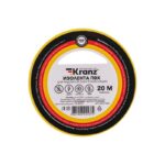 Изолента ПВХ 0.13х15мм 20м желт. Kranz KR-09-2602 — изображение 3