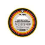 Изолента ПВХ профессиональная 0.18х19мм 20м желт. Kranz KR-09-2802 — изображение 4