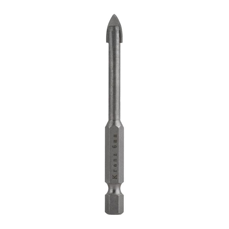 KR-91-0642_1.jpeg Сверло по стеклу и керамике 6мм (шестигранный хвостовик) Kranz KR-91-0642 — изображение 1