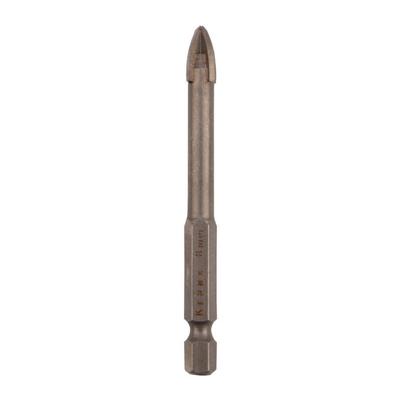 KR-91-0650_1.jpeg Сверло по стеклу и керамике 8мм 4 грани шестигранный хвостовик Kranz KR-91-0650 — изображение 1