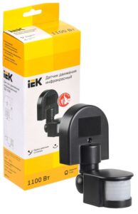 Детектор движения ДД 008 1100Вт угол обз. 180град. дальн. 12м IP44 черн. IEK LDD10-008-1100-002 — изображение 2