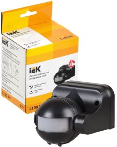Детектор движения ДД 009 1100Вт угол обз. 180град. дальн. 12м IP44 черн. IEK LDD10-009-1100-002 — изображение 2