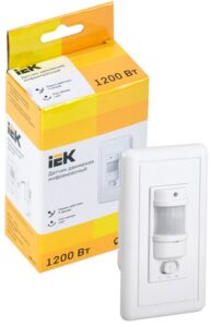 Детектор движения ДД 028 1200Вт угол обз. 140град. дальн. 9м IP20 бел. IEK LDD12-028-1200-001 — изображение 2