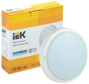 Светильник светодиодный ДПО 4002 12Вт 4000К IP54 круг бел. IEK LDPO0-4002-12-4000-K01 — изображение 2