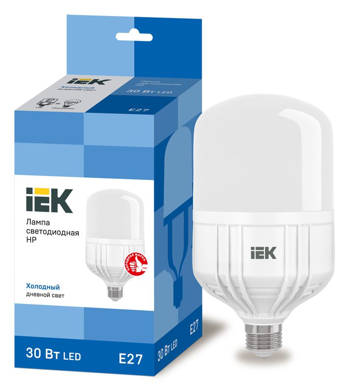 LLE-HP-30-230-65-E27_1.jpeg Лампа светодиодная HP 30Вт 230В 6500К E27 IEK LLE-HP-30-230-65-E27 — изображение 1