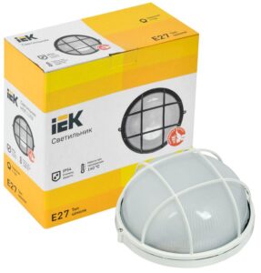 Светильник НПП 1102 100Вт E27 IP54 бел. круг с решеткой IEK LNPP0-1102-1-100-K01 — изображение 2