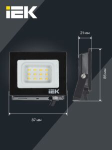 Прожектор светодиодный СДО 06-10 4000К IP65 черн. IEK LPDO601-10-40-K02 — изображение 2