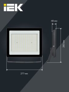 Прожектор светодиодный СДО 06-150 6500К IP65 черн. IEK LPDO601-150-65-K02 — изображение 3