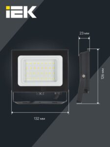 Прожектор светодиодный СДО 06-30 6500К IP65 черн. IEK LPDO601-30-65-K02 — изображение 3
