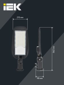 Светильник светодиодный ДКУ 1014-100Ш PRO 5000К IP65 уличный консольный IEK LT-DKU1-1014-100-50-K02 — изображение 5